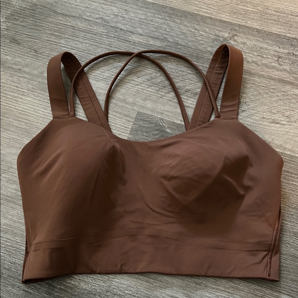 Brown lululemon Women‘s longline sports bra in Java